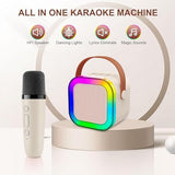 Forevermore Karaoke Machine for Kids Adults with Wireless Mics Portable Bluetooth Speaker & Dynamic Lights Birthday Gift for Girls, Boys & Toddlers Ages 4, 5, 6, 7, 8, 9, 10, 12+ Year Old Home Outdoor Travel