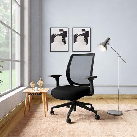 GODREJ INTERIO Curv Wide Back Ergonomic Office Chair (Black), Do-It-Yourself(DIY) Installation