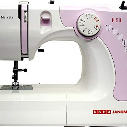 Usha New marvela Pink Electric Sewing Machine-Pink and White