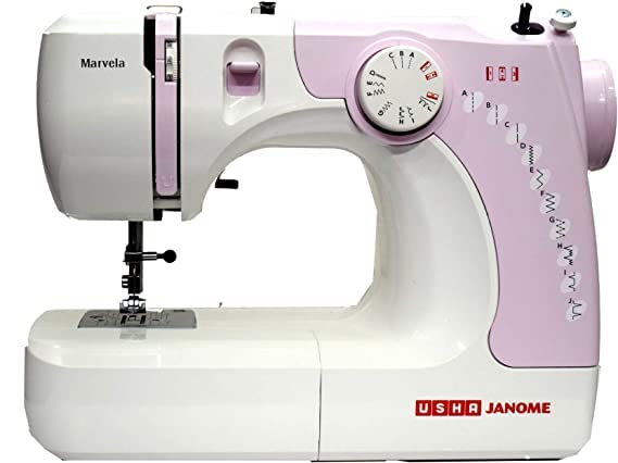 Usha New marvela Pink Electric Sewing Machine-Pink and White