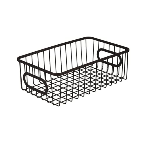 WonderStand Premum Metal Steel Storage Basket For Home and Kitchen (Black)