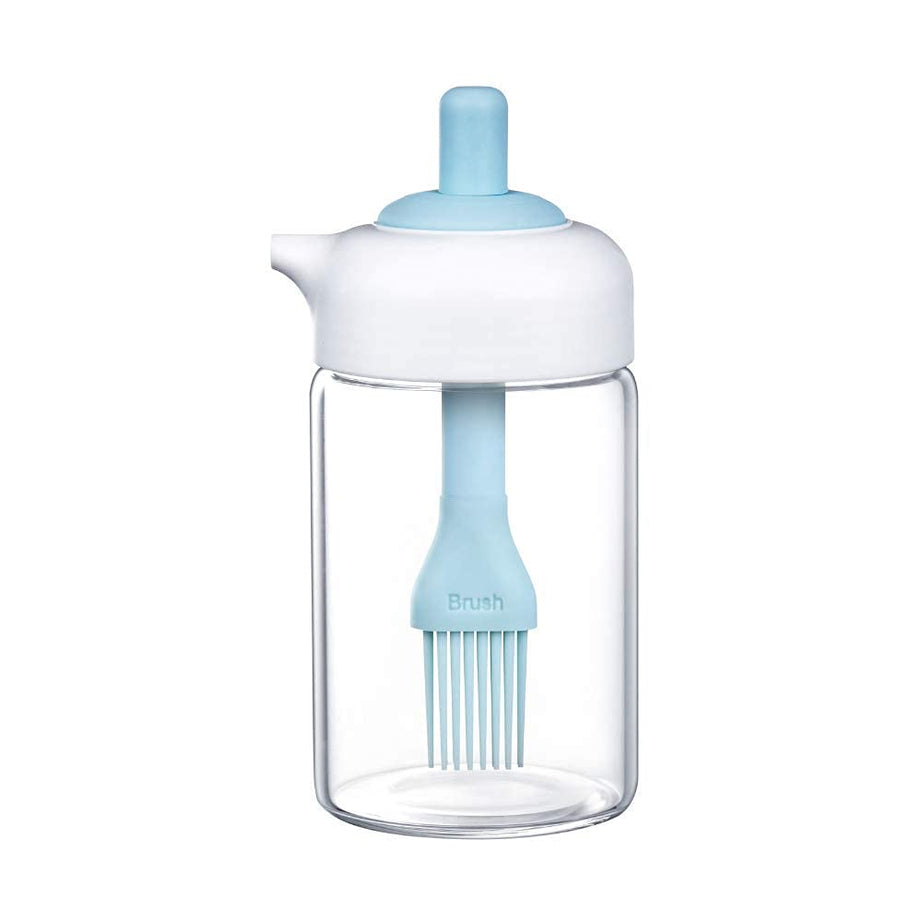 STARKENDY Dispenser Bottle | Oil Dispenser with Silicone Oil Brush | Wide Opening Oil Bottle | 230 ml Oil Container for Cooking, Baking, BBQ, Marinating (Pack Of 1)