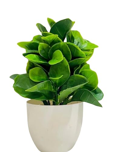 ATEVON White Pot Artificial Flower Plants: Ideal for Home Office Decor in Bedrooms, Living Rooms, and Balconies