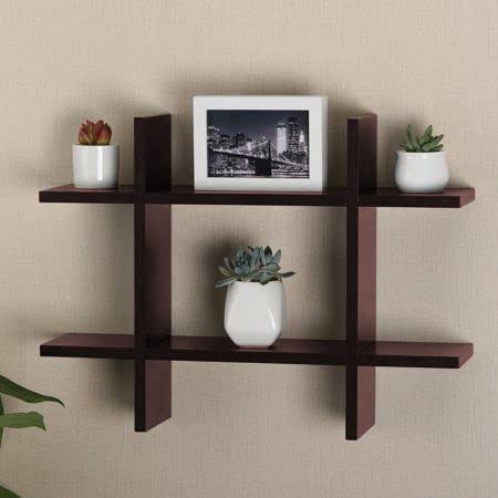 Device Bas with BROWN ART SHOPPEE Plus Wall Mounts Shelf Floating Wall Shelf Storage Racks Mdf Engineer Wood Unit Racks&Shelves For Living Room (Brown)