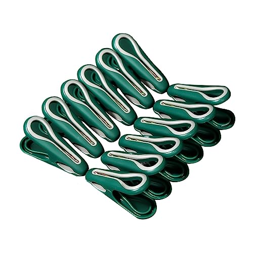 SAZ DEKOR 12Pcs Clothespins Clothes Drying Line Pegs for Trouser Pictures Outdoor Ties Green