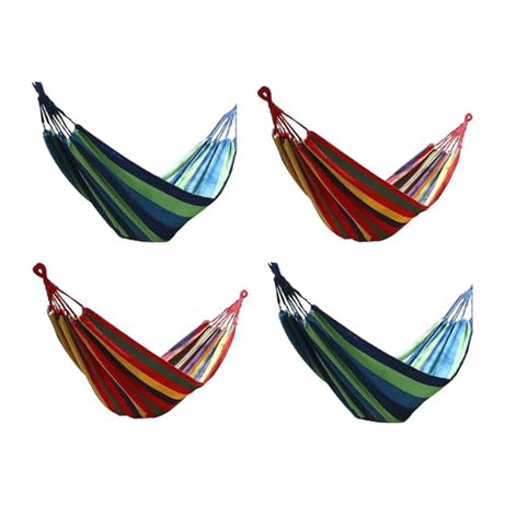 ATORSE® Camping Hammock with Sturdy Tree Rope Outdoor Hammock for Beach Garden Patio Blue 190x80cm