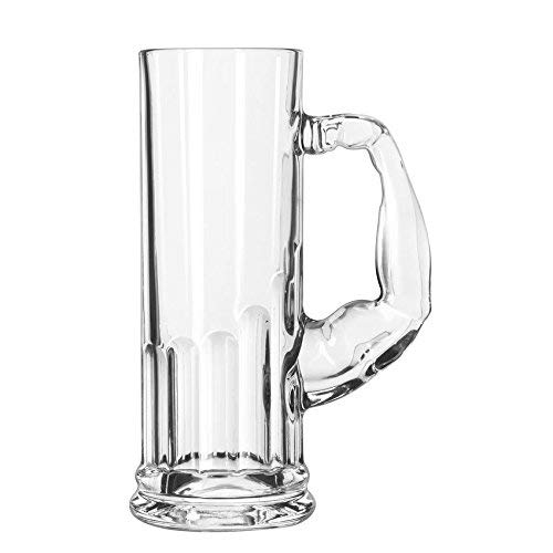 LVOOK Glass Beer Mug - 1 Piece, Clear, 600 ml