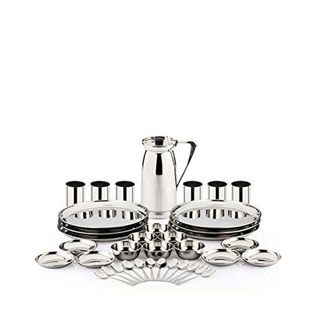 Pigeon Stainless Steel Dinner Set - 37 Pieces, Silver