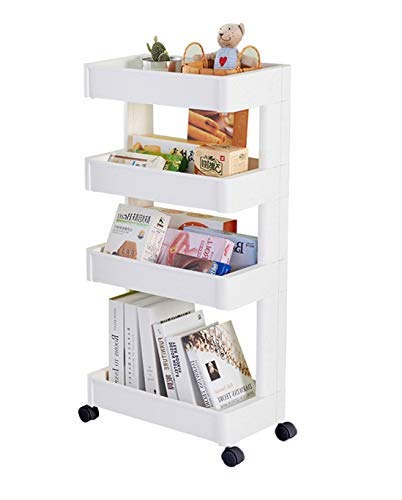 PYU 4 Layer Kitchen Space Saving Storage Organizer Rack Shelf with Wheels for Home, Kitchen and Bathroom