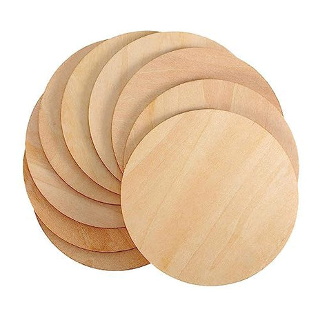 Woodenlab - 50 Pcs 4 Inch Round Shaped MDF Coasters Plain Wooden Art Craft Coaster Blank Cutouts for Tea Coffee Painting Wood Sheet Craft, Decoupage,Resin Mandala Art Work & Decoration, 2.5mm Thick