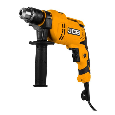 JCB PROFESSIONAL 550W, 13mm Impact Drill with 2-Mode Operation, Lock on switch & Depth gauge | TPR grip | JCB Impact Drill for Walls Concrete, Stone, Brick, Metal, and Wood. (JCB 550W Impact Drill)