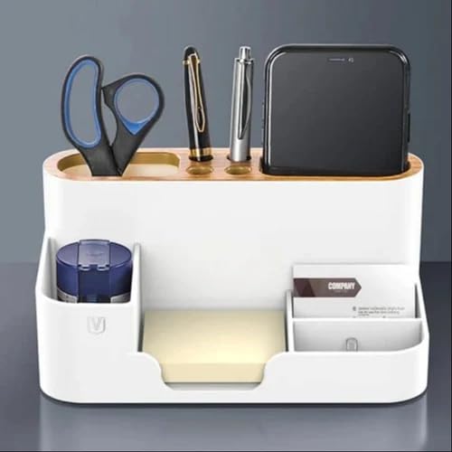 Kepzell 6 Compartment office desk storage organizer box | Makeup Organizer| Cosmetic Organizer | Unbreakable| Storage box Caddy