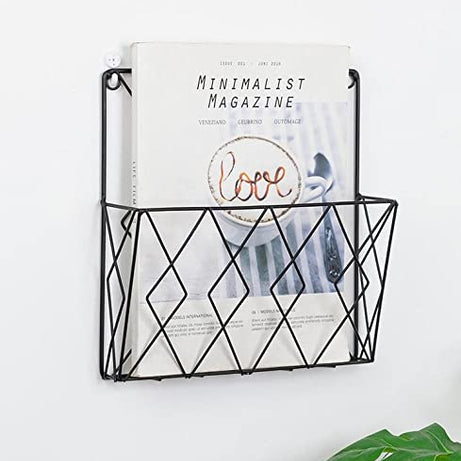 Sarman Wall Hanging Magazine Newspaper Brochure Pamphlet Holder Stand For Living Room Office File Organizer(Alloy Steel)