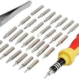 EOS- BUILDING TRUST Jackly Magnetic Screwdriver 31 in 1 Tool Kit - Yellow