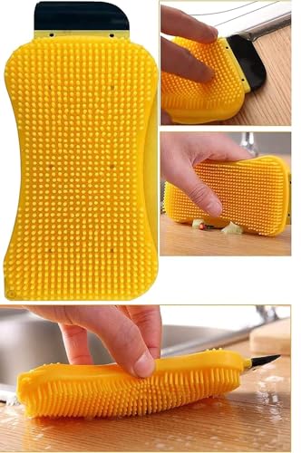 Zerolex Kitchen Round Dish Sponges Scourer Cleaning Ball with Handle,Multi-Purpose Scrub Scrubber Sponge Pads Ball for Pot Pan Dish Wash Cleaning