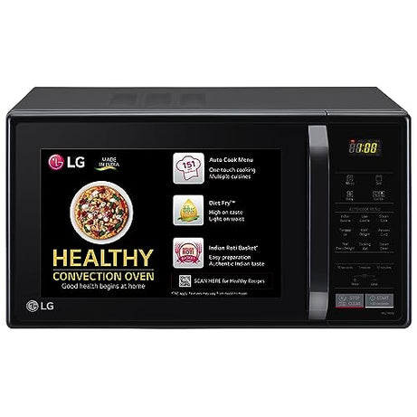 LG 21 L Convection Microwave Oven (MC2146BV, Black, With Heathplus menu & Quartz Heater)