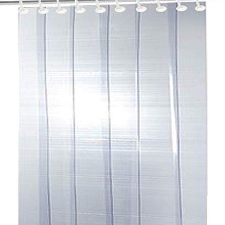 CASA-NEST 6 Strips PVC Thick AC Curtain, Size = 7ft, Strong, Waterproof, Thickness = 1MM Transparent,for Offices and Shop Shower Curtain (7ft long)