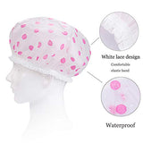 KANTARESHWER™6 PCS Shower Caps, Etercycle Reusable Elastic Waterproof Bathing Hair Cap with Lace Elastic Band for Women Beauty, Hair Spa, Home Hotel Travel Use