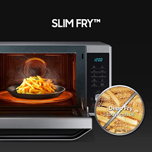 Samsung 32L, Slim Fry, Convection Microwave Oven with Tandoor and Curd making(MC32A7035CT/TL, Stainless Steel, 10 Yr warranty)