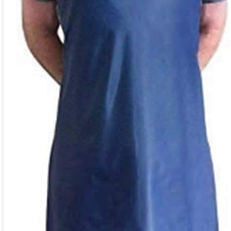 DEBIK PVC Waterproof & Dustproof Apron For Dishwashing, Coffee, Dog Grooming, Cleaning Fish, Project-Industrial Chemical Resistant Plastic| Front Pocket| Free Size| Unisex| BLUE| Pack Of 1