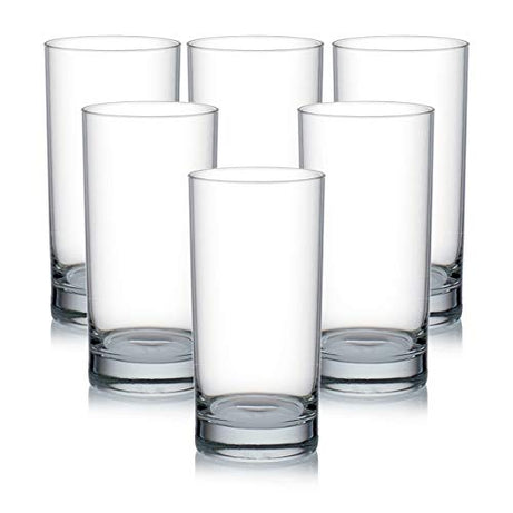 Ocean Top Drink Glass Tumbler 305Ml - Set of 6 for Kitchen|Water|Hot & Cold Drinks|Juice|Cocktail|Milkshake|Smoothie|Ideal for Home|Party|Restaurant|Gifting|Special Occasion - Transparent