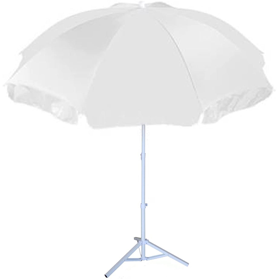 RAINPOPSON Garden Umbrella With Stand 6 feet Heavy Duty Garden Umbrella (36in) Patio Big Size Garden Outdoor Umbrella for Rain & Sun Protection (White) (36 in) With Stand (White)