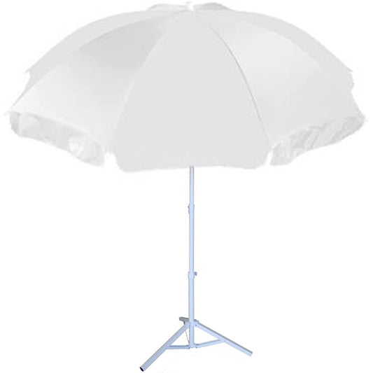 RAINPOPSON Garden Umbrella With Stand 6 feet Heavy Duty Garden Umbrella (36in) Patio Big Size Garden Outdoor Umbrella for Rain & Sun Protection (White) (36 in) With Stand (White)