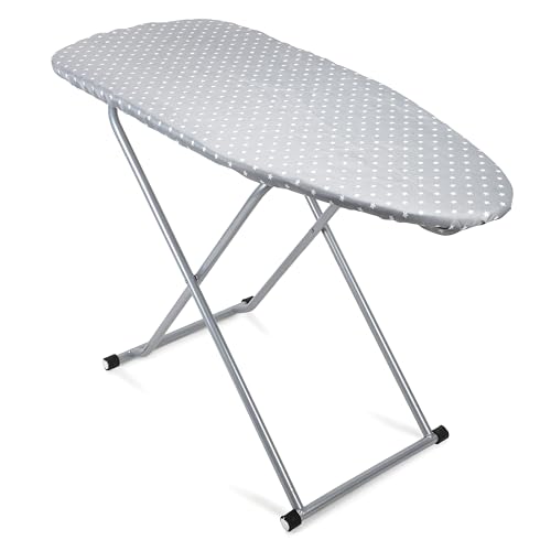 BABYBLESSING Wooden Ironing Board | Press Stand | Foldable & Adjustable | Non-Slip Feet | with Metal Legs | Durable | Easy to Carry | Cloth Ironing Stand | 122 x 46 cm (Color May Vary, Multi-Color)