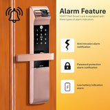 Yale YDM 7116 Smart Door Lock with Mortsie Lock | Biometric | PIN Code | RFID Card | Mechanical Key | App Enabled Access, WiFi Optional | 1 Year Warranty | Red Bronze