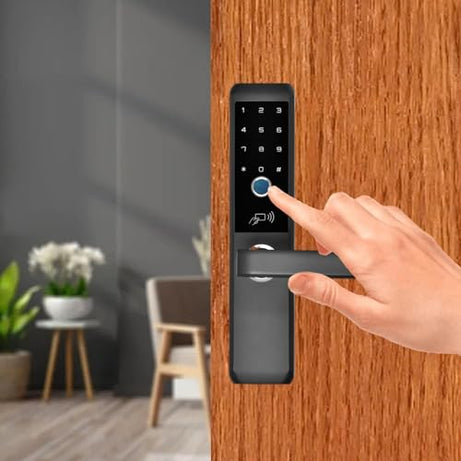 Dorset Digital Door Lock | Fingerprint Door Lock for Main Door | 4 in 1 Biometric Lock| Fingerprint| Pincode | RFID Cards | Mechanical Keys | 1 Year Warranty [ DG101 MGM ] Black