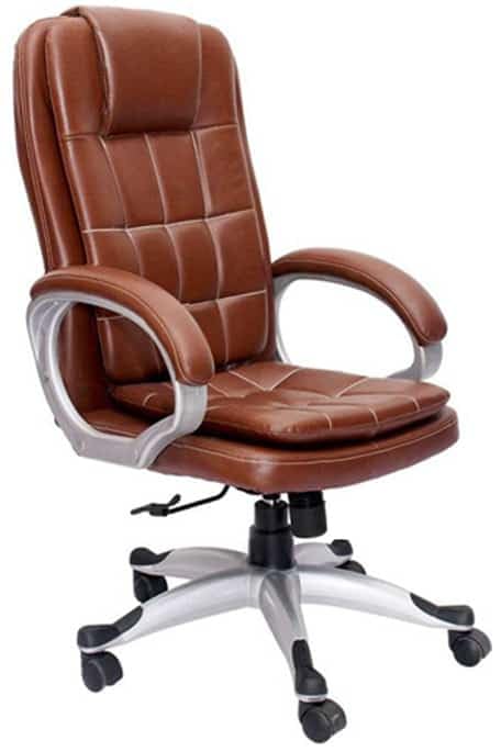 Ergonomic High Back Office Chair with Headrest, Adjustable Lumbar Support, Mesh Back, for Study, Computer Work, Work from Home, Brown