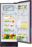 Samsung 215 L, 5 Star, Digital Inverter, Direct-Cool Single Door Refrigerator (RR23D2H259R/HL, Red, Paradise Bloom Purple, Base Stand Drawer)