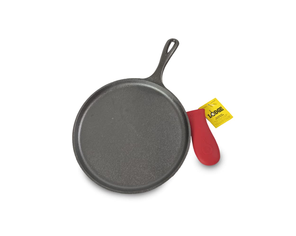 Lodge Cast Iron Silicone Grill Pan, 10.5 Inches, Black Red, 1 Piece