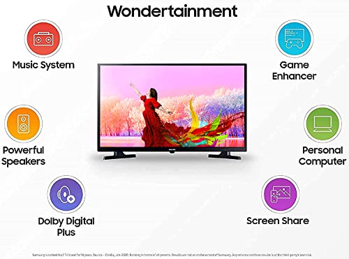 Samsung 80 cm (32 Inches) Wondertainment Series HD Ready LED Smart TV UA32T4340BKXXL (Glossy Black)