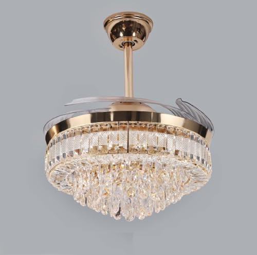 TS ENTERPRISES Gracy Smart Chandelier fan with alexa/google home competiblity, BLDC Motor, Summer winter mode, Dimmable LED Light, Remote & Mobile App Control (T8335, 65cm X 108cm)