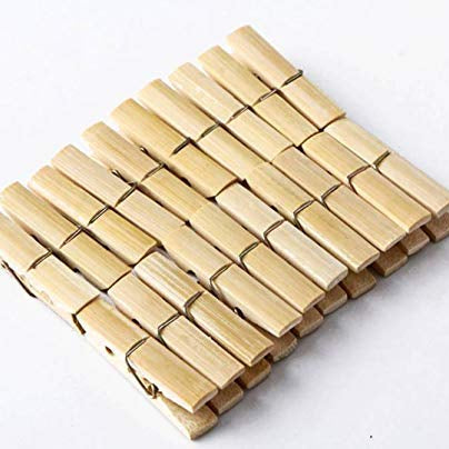 M2 Look Wooden Clips Clothes Pegs Multipurpose for Drying Laundry Clips Wooden Cloth Drying Non Rust Clips Cloth Hanging (Set of 20 Pc)