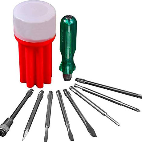 KAG R706 COMBINATION SCREW DRIVER SET(RED PACK OF 9)