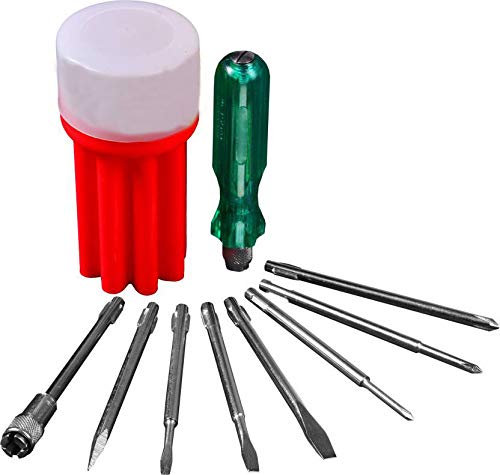 KAG R706 COMBINATION SCREW DRIVER SET(RED PACK OF 9)