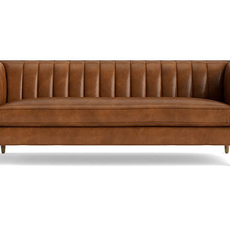 LUSTRE ENTERPRISE Amicie Three Seater Sofa in Leatherette (81" L x 34" D x 31" H)