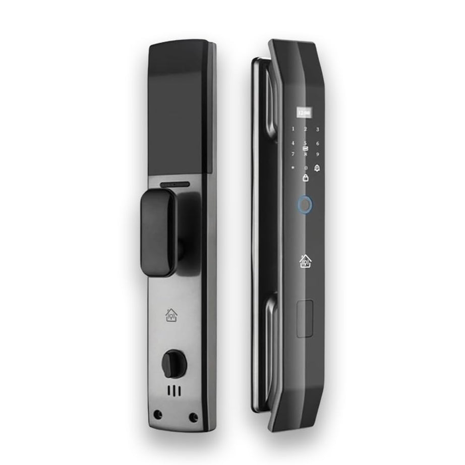 HomeMate Smart Door Lock - Black | Remote Control | Fingerprint | Password | RFID Cards | APP Control | WiFi Lock