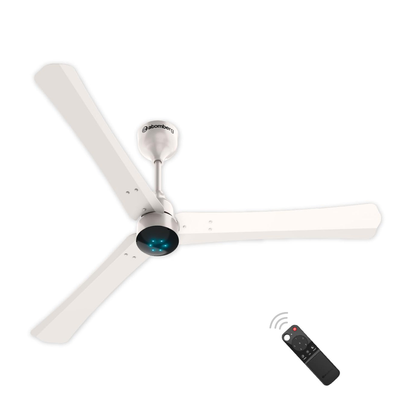 atomberg Renesa+ 1200mm BLDC Ceiling Fan with Remote Control | BEE 5 star Rated Energy Efficient Ceiling Fan | High Air Delivery with LED Indicators | 2+1 Year Warranty (Pearl White)