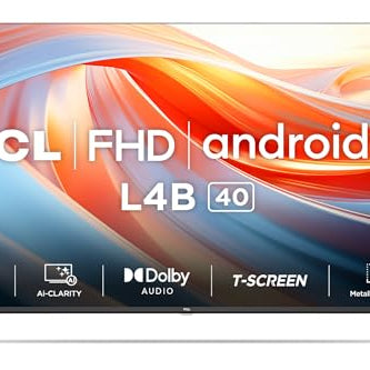 TCL 101 cm (40 inches) Mettalic Bezel-Less Full HD Smart Android LED TV 40L4B (Black)