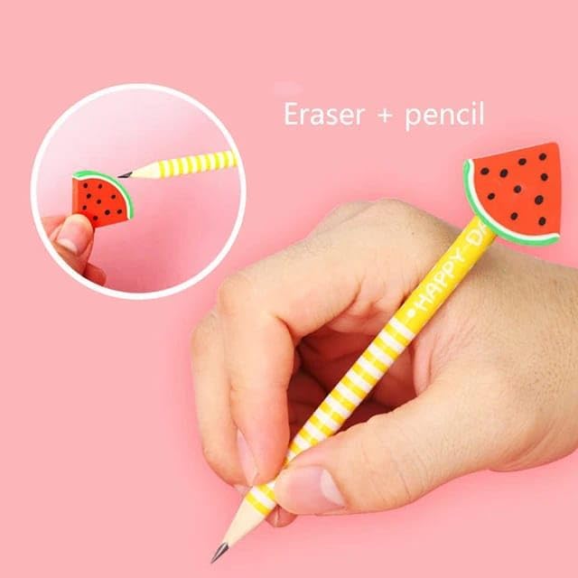 PARTEET Cartoon Printed Pencils with Eraser for Kids (Pack of 24)