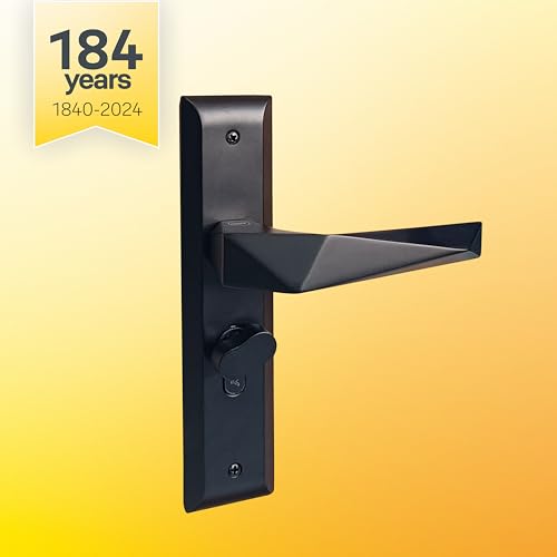 Yale Mortise Door Lock Handle Set for High Security - Matt Black - Easy Install - Ideal for Home, Office, Hotel, Hospital - Fits 30-55mm Doors - Black Finish – with 3 Keys