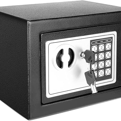 PRETOX Heavy Metal Digital &Key Electronic Safe Locker/locker Box for Home and Office for Jewellery Money Valuables -(BLACK)