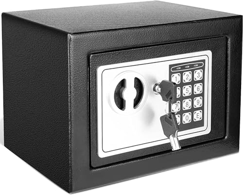 PRETOX Heavy Metal Digital &Key Electronic Safe Locker/locker Box for Home and Office for Jewellery Money Valuables -(BLACK)