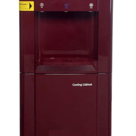 BLUE STAR Hot And Cold Abs Plastic Water Dispenser With Refrigerator (Maroon, 14 L), 14 liter