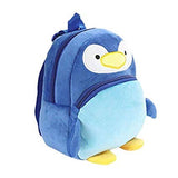 blue tree Soft Toy School Bag Backpack for Kids 3 to 5 Years, Girls, Boys, Best Birthday Gift for Kids/School Bag (Penguin (Blue))