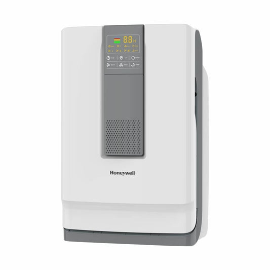 Honeywell Air Purifier For Home, 5 Stage Filtration, Covers 543 sq.ft, UV LED & Ionizer, Anti-Bacterial, Activated Carbon & H13 HEPA Filter, Removes 99.99% Pollutants & Micro Allergens - Air touch V4