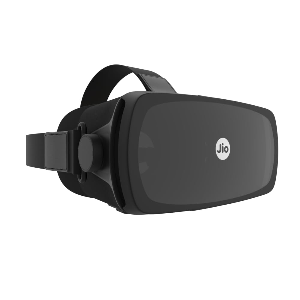 JioDive VR Headset | Immersive 360° Viewing Experience | Live Sports, Movies, TV Shows & Live TV Channels | VR Games & YouTube 360 | Supports 4.7-6.7" Android & iOS Phones | Black